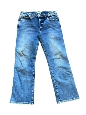 Classic Blue Denim Jeans good American high rise